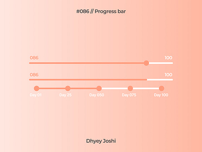 Day 086 - Progress bar 086 100daysofui branding challenges community dailyui design figma illustration ios logo mobile progressbar ui ux website websites