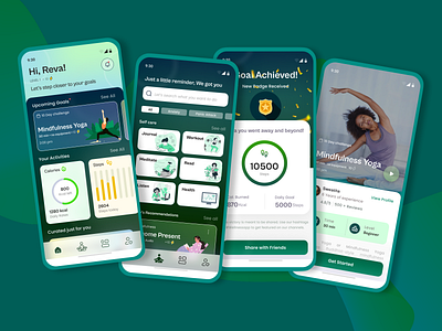 Wellness App Concept app design branding dailyui design fitness app health mental health ui ux