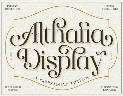 Althafia Display 60s 70s branding calligraphy design display font font graphic design logo moving retro font typography