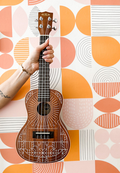 Ukulele Design for Mandy Harvey + Kala Music design graphic design illustration pattern design