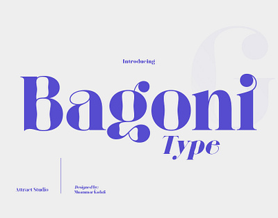 Bagoni Type branding design display font font graphic design logo retro font typography
