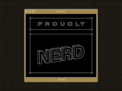 Proudly Nerd | Geek Pride Day 2d 3d animation black design exe geek geek pride day golden graphic illustration interface motion nerd proudly towel day vector video window