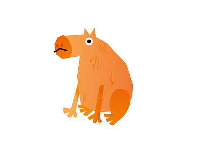 Capybara 2d adobe illustrator animal animals australia capybara cubic cubic art cute cute animal design gradient graphic design illustration illustrator overlay effects vector vector art vector design zoo