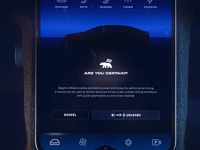 Lucid Air Sapphire UI app automotive black cars clean design future lucid air performance racing sapphire space ui