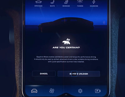 Lucid Air Sapphire UI app automotive black cars clean design future lucid air performance racing sapphire space ui