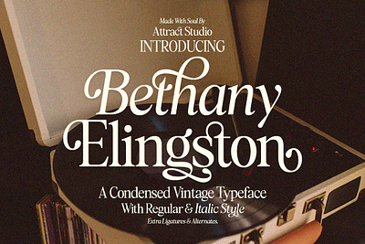 Bethany Elingston branding design display font font graphic design logo retro font typography