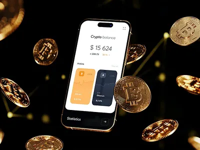 Smartphone Screen with Gold Coins Mockup abstract clean device display laptop mac macbook mockup phone phone mockup presentation realistic simple smartphone theme ui ux web webpage website