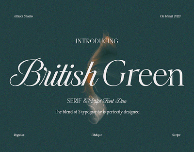 British Green - Font Duo branding calligraphy design display font font font duo graphic design illustration logo script typography