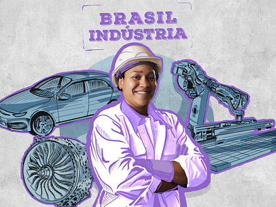 Key Visual - Brazilian Industry branding deisgn editorial editorialdesign graphic design illustration illustrationsystem keyvisuals startup ui visual visualdesigner visualdesigns