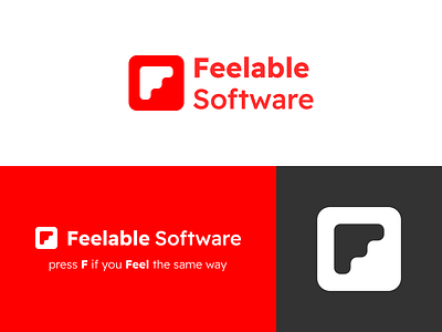 Feelable Software - Developer Logo brand identity logo logo design logodesign logotype red