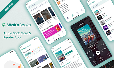 Audio Book app design graphic design illustration ui ux