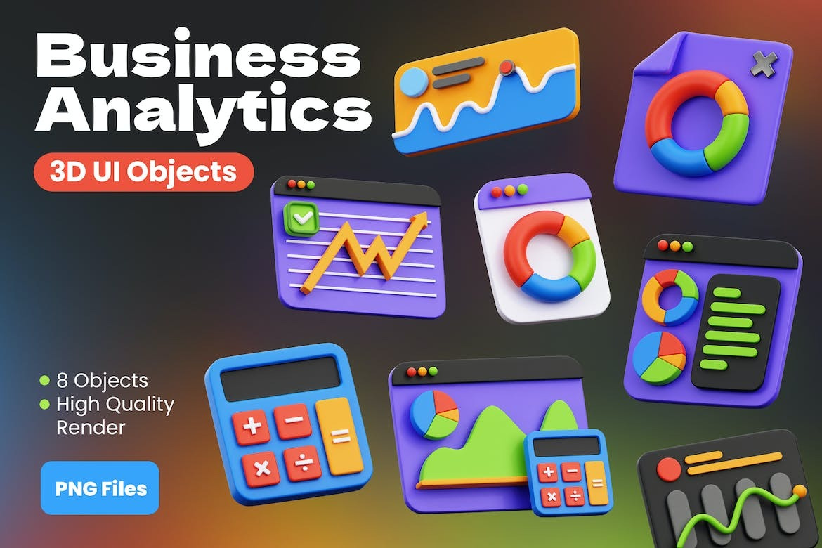 Business Analytics 3D Illustrations art artist artwork coreldraw creative cuberto designer digitalart freelance graphic graphic design graphicdesign graphics illustrator inspiration logodesign motion designer photoshop poster vector