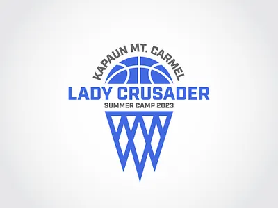 Kapaun Mt. Carmel Girl's Basketball Camp Shirt ball basketball camp design high school kapaun logo net sport summer