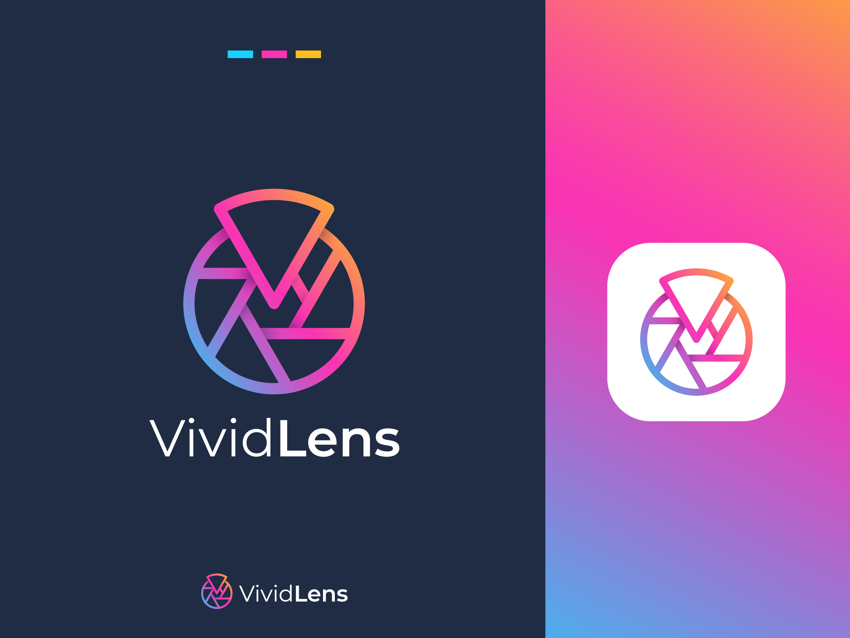 Photography logo, letter mark, modern logo, logo design colorful logo creative logo gradient logo letter v lettermark logo logo design modern logo monogram logo photography logo