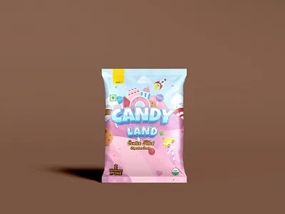 CANDY LAND MINI POUCH PACKAGING DESIGN candy land candy packaging candy pouch graphic design illustration lollipop mini pouch packaging packaging design pouch