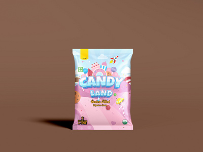 CANDY LAND MINI POUCH PACKAGING DESIGN candy land candy packaging candy pouch graphic design illustration lollipop mini pouch packaging packaging design pouch