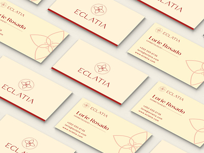 Eclatia Business Card beauty brand agency brand designer brand identity branding branding and identity branding project business card cards corporate identity cosmetics elegant female healthy luxury nature skin skin care spa visual identity