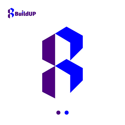 Buildup logo 3d app branding building logo buildup logo design graphic design illustration logo realestate lgoo typography vector