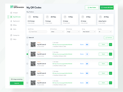 Online QR Generator Web Application barcode creator dashboard dashboard ui design dgpro digital generator online qr qr qr code qr code generator qrcode scanner tool ui uidesign ux webapp webappliction