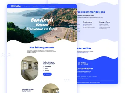Patios di Pruno - Site éco-conçu corse design ecoconception figma sea tourism tourisme travel ui ui designer uidesign ux web