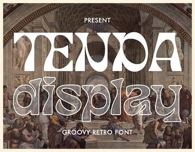 Tenda Display branding design display font font graphic design groovy font logo psychedelic font typography
