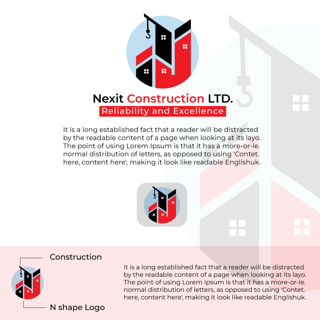 Nexit Construction Logo Design by Asif Abdullah on Dribbble