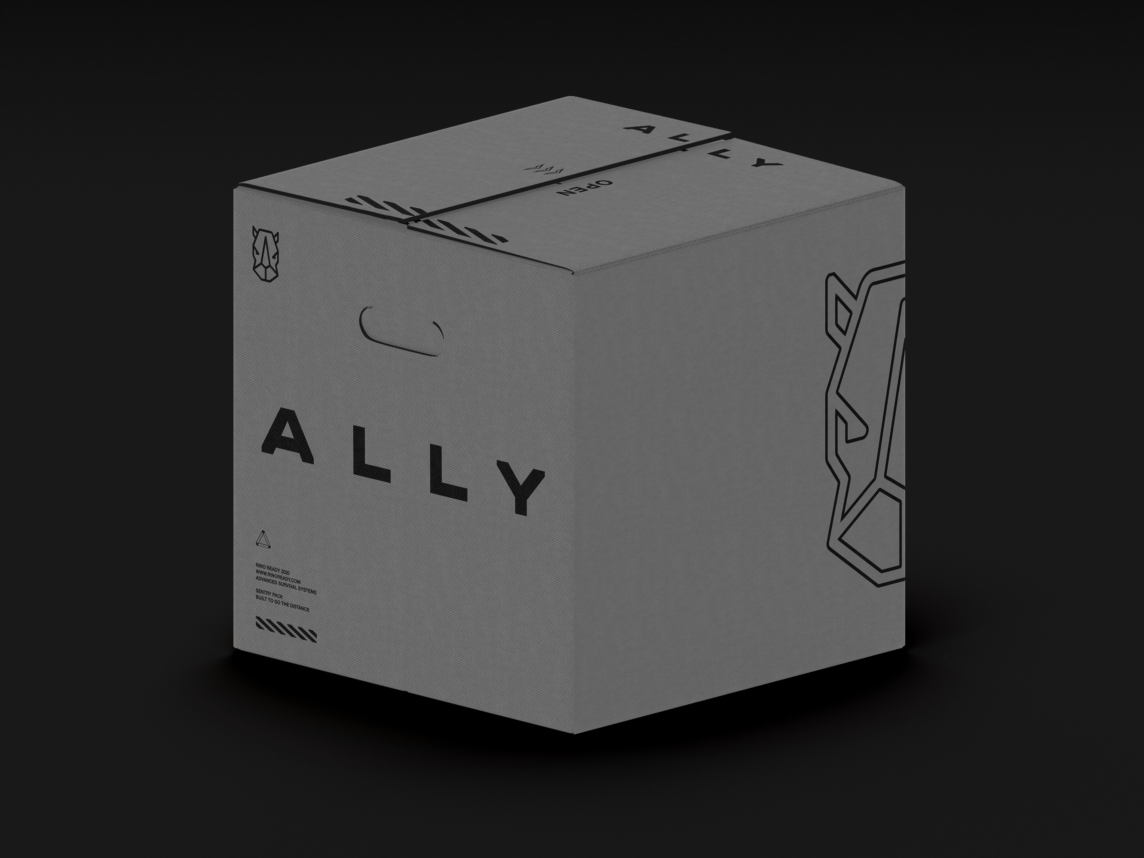 RINO Ready Survival Crate black box clean design emergency equipment future packaging space survival