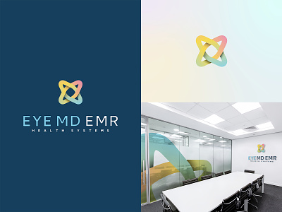 Eye MD EMR - Branding abstract brand branding clinic design doctor exam eye eyes graphic design health intertwined logo medical patient software systems