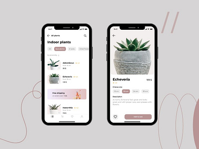 plants shop app app graphic design ui uiux ux