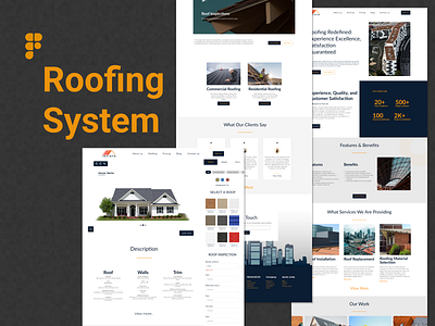 Roofing banner branding design illustration logo ui uiux ux vector web design