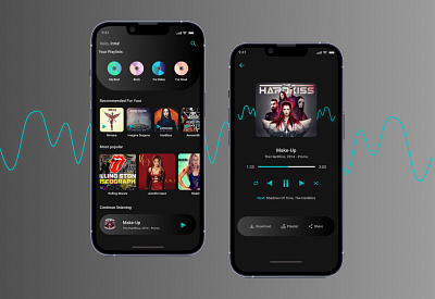 Music Player #DailyUI 009 app challenge daily dailyui design mobile mobile app music music app music player player playlist ui ux