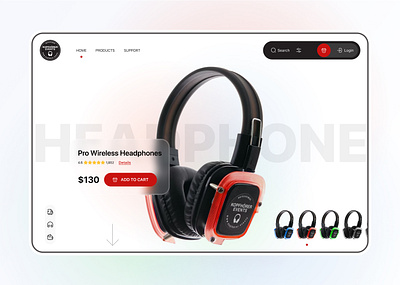 Landing Page | Headphone Store land landing page ui web design