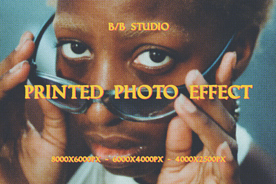 Printed Photo Effect branding design graphic design psd textured