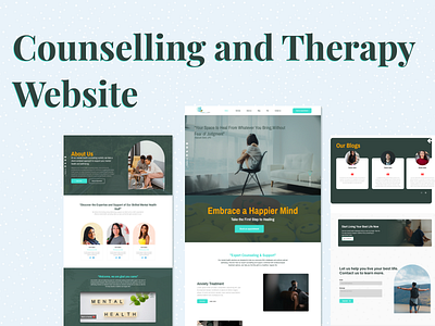 Counselling and Therapy Website banner branding counseling counselling design illustration logo therapy ui uiux ux vector web design website