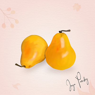 Digital Art of Pears that celebrates beauty in simplicity. aesthetic brushes colorful designinspiration digital painting dribble community fresh fruit art fruit love graphic design inspiration nature pear art pear love pear vibes pearlicious photoshop texture