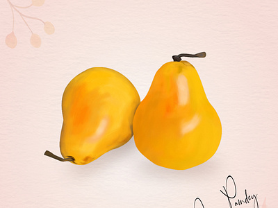 Digital Art of Pears that celebrates beauty in simplicity. aesthetic brushes colorful designinspiration digital painting dribble community fresh fruit art fruit love graphic design inspiration nature pear art pear love pear vibes pearlicious photoshop texture