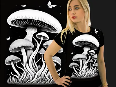 Mushrum t shirt raw food