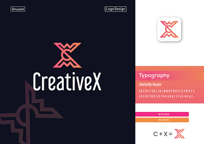 CreativeX - Logo Design appicon branding c logo creative logo gradient graphic design logo logo brand logo design logo process logos modern logo professional logo symbol x logo