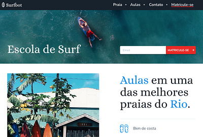 Home Site de Aulas de Surf figma