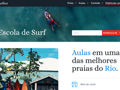 Home Site de Aulas de Surf figma