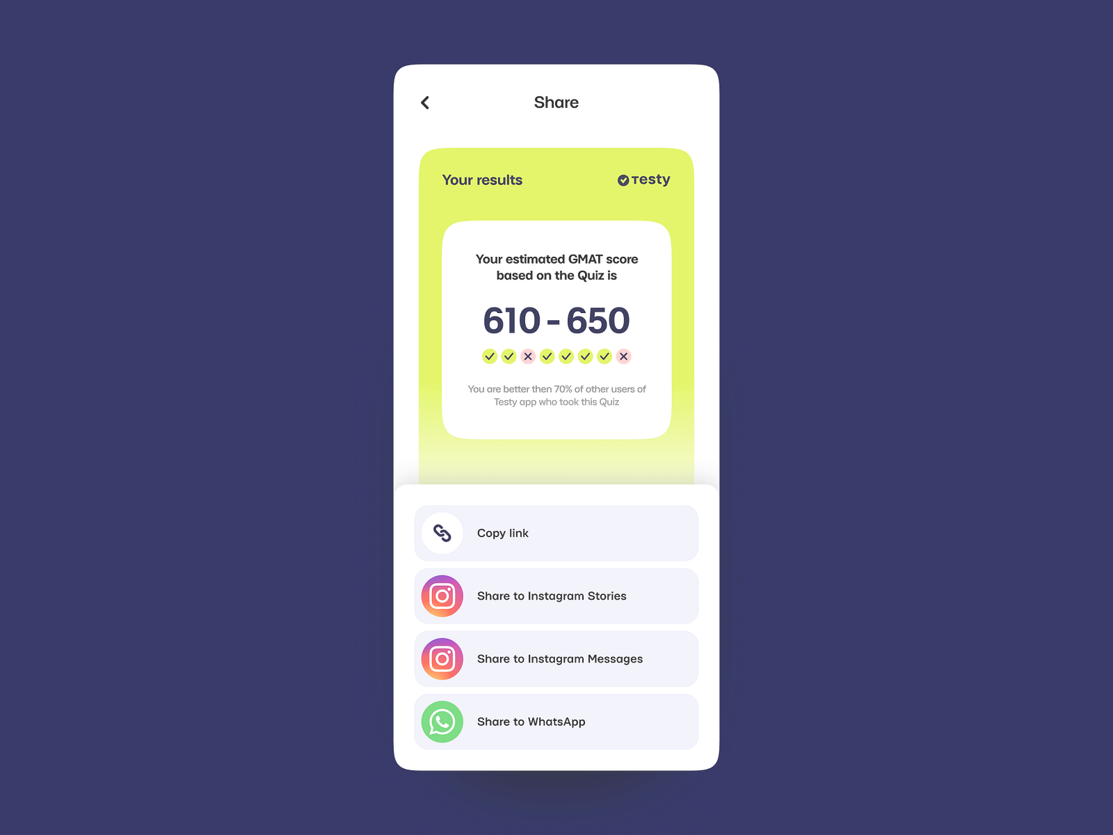 social-share-screen-for-results-of-gmat-test-by-alina-matvieieva-on