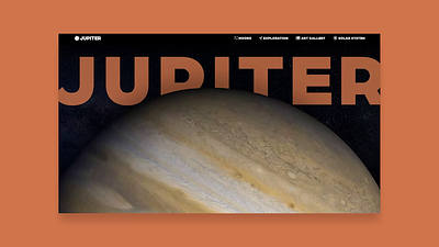 Jupiter Landing Page brand design graphic design jupiter logo web design xd