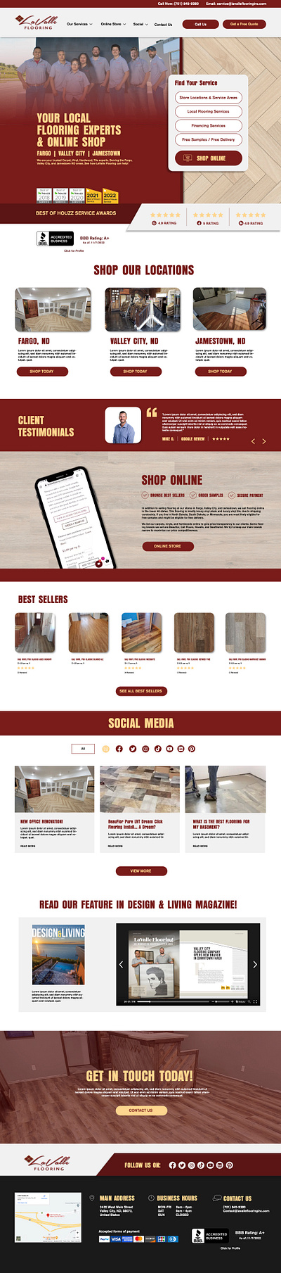 LaValle Flooring - Web Design web design