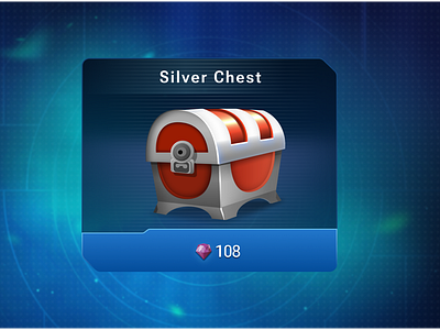 Silver Chest 2d chest design game gameui illustration interface silver ui ux