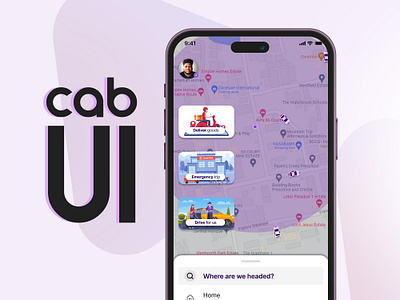 Cab App concept UI adobe protoshop app app creator app design app interface branding figma graphic design logo photoshop prototyping ui ui design ui designer user experience user interface ux ux design ux designer wireframe