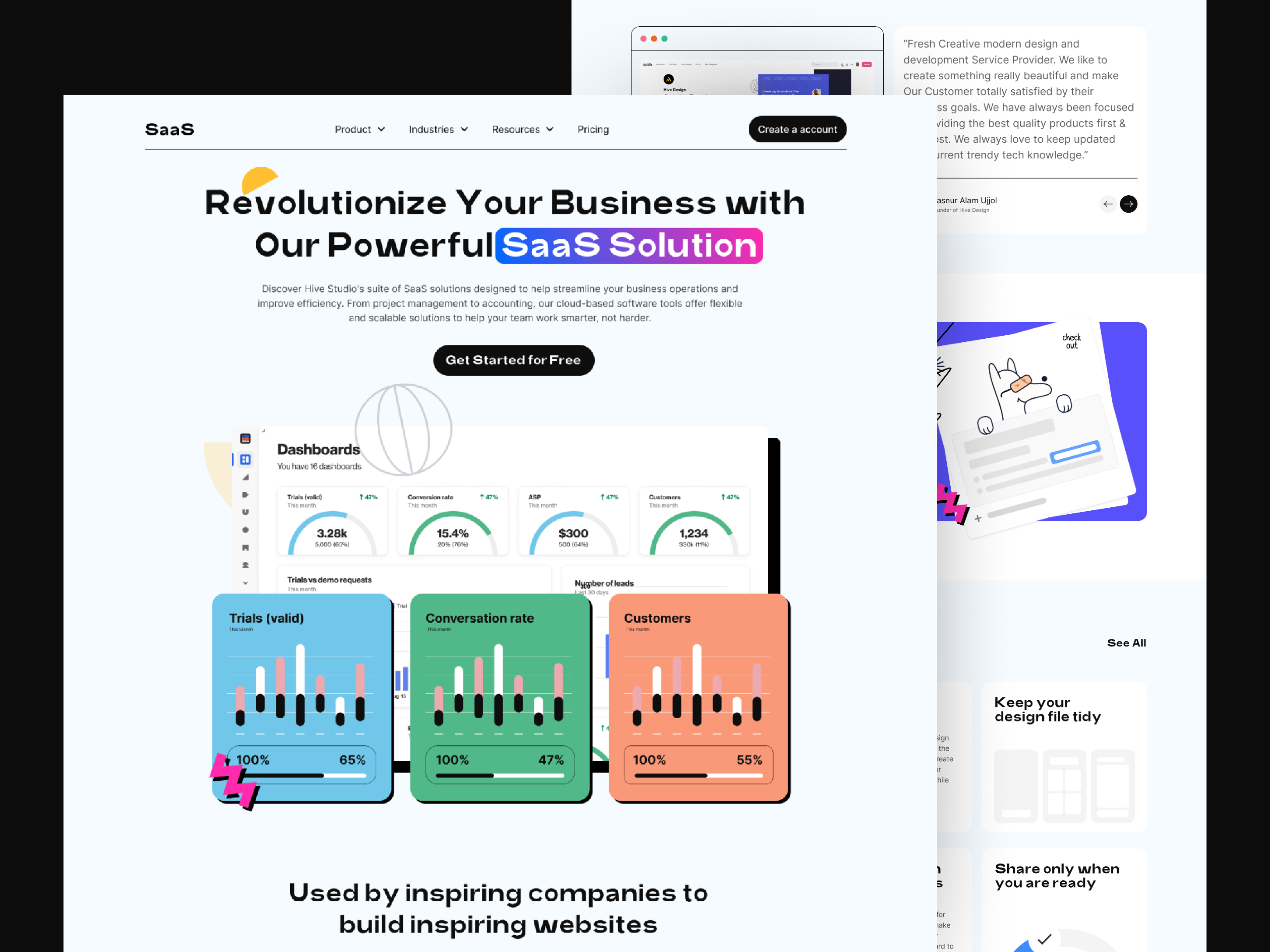SaaS Solution - Website Landing Page billing branding business website design finance saas fintech landing page marketing website project management rakib183 saas saas business saas landing page saas paltfor saas product saas solution saas ui web saas website design ui web design