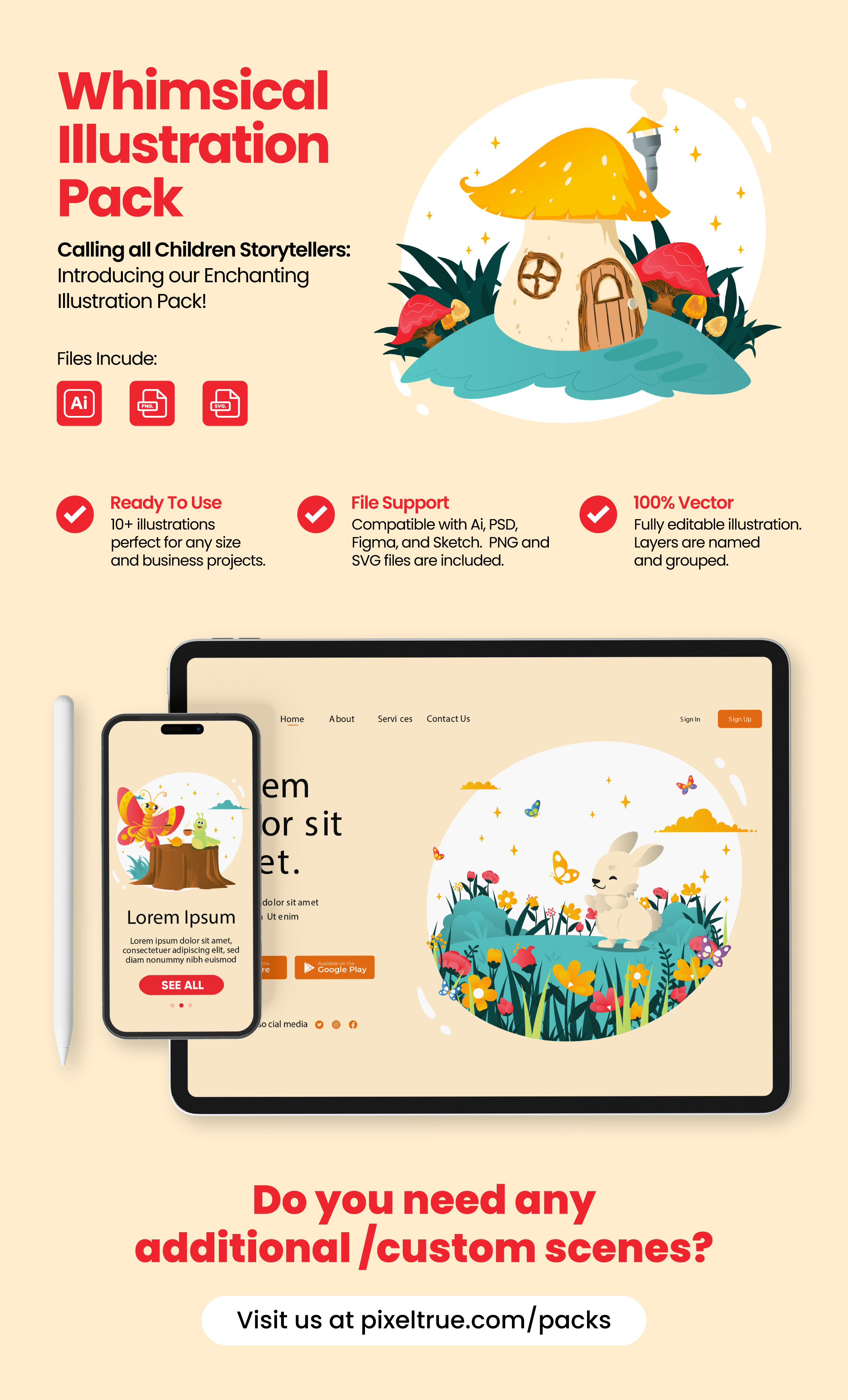 Whimsical Illustration Pack character design graphic design graphics illustration vector vector illustration