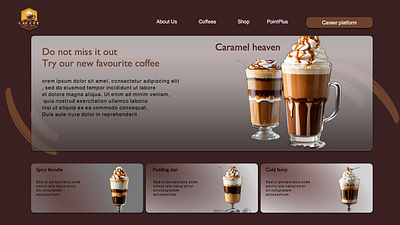 #DailyUi #03 Landing page of a café café website dailyui designweb design landing page ui