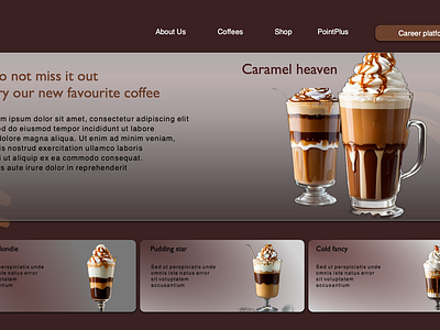 #DailyUi #03 Landing page of a café café website dailyui designweb design landing page ui