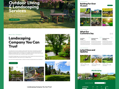 Landscaping Landing Page branding design gardening web design graphic design landing page landscaping landing page landscaping website ui ux web design